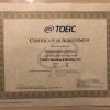 TOEIC certificate