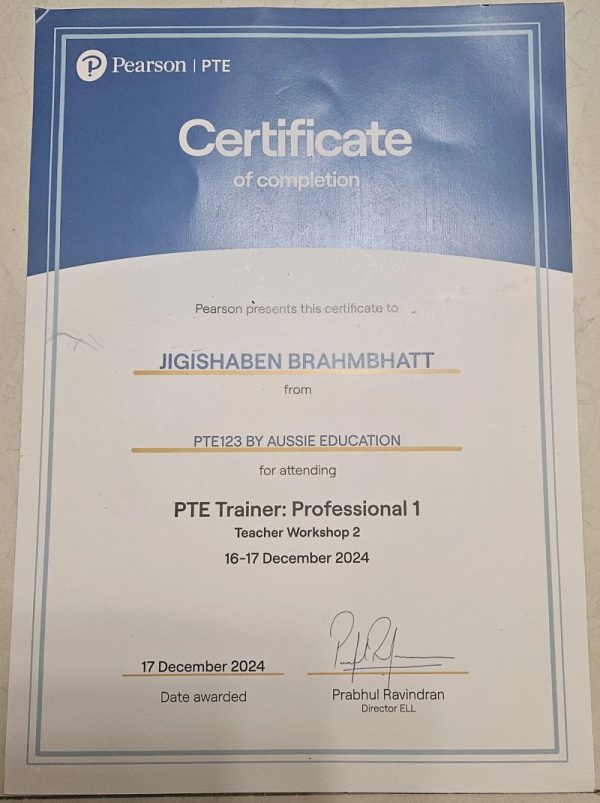 PTE Certificate Without Exam