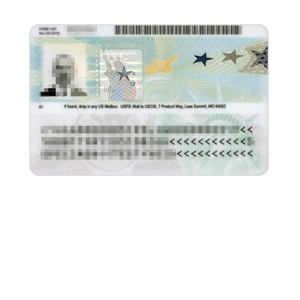 USA permanent residence card - Image 2